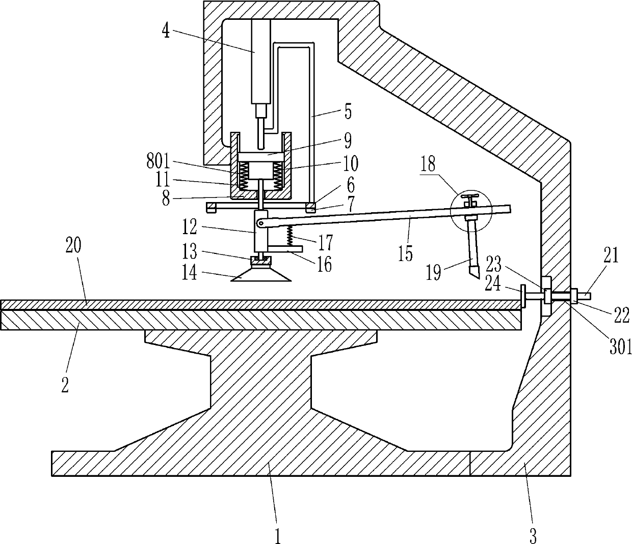 Rounded glass cutting machine