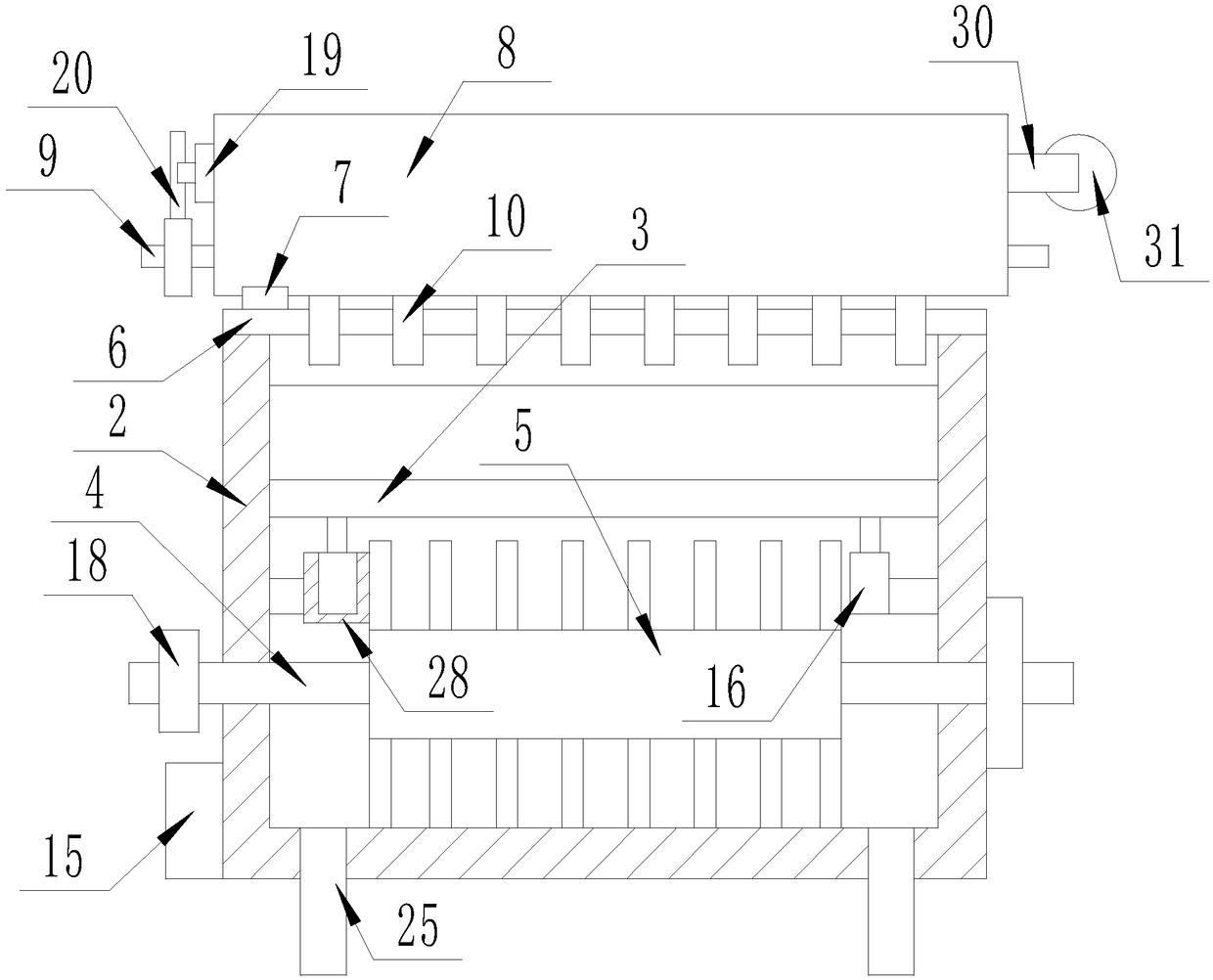 Machine part high-efficiency cleaning device