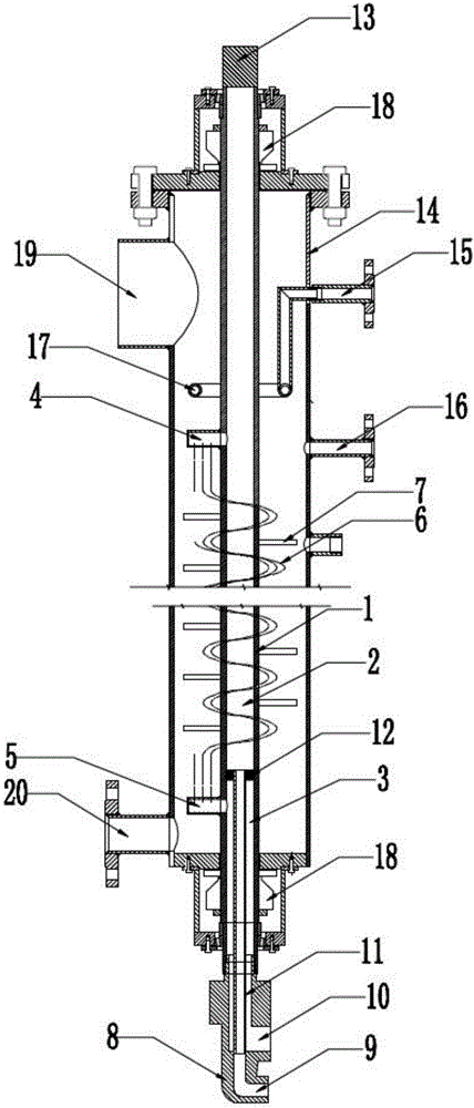 Novel heat exchange stirring shaft and tubular reactor