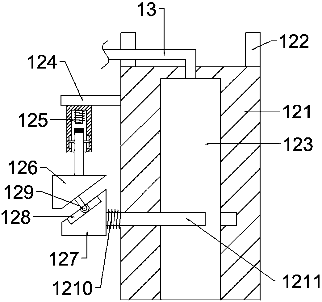 Liquid material mixing device for industrial production based on wedge fitting type