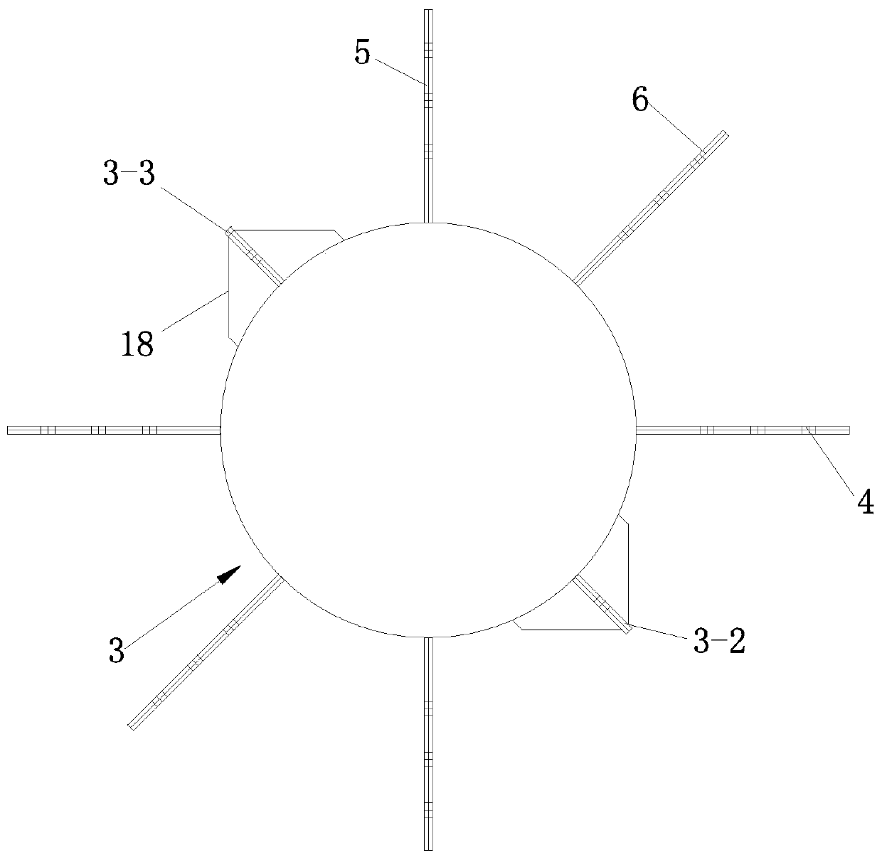 Detachable hoop type bridge supporting steel pipe connecting device and method