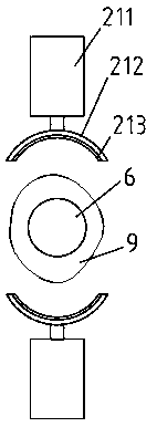 Conveying structure used for triangular magnesium pipe sintering equipment