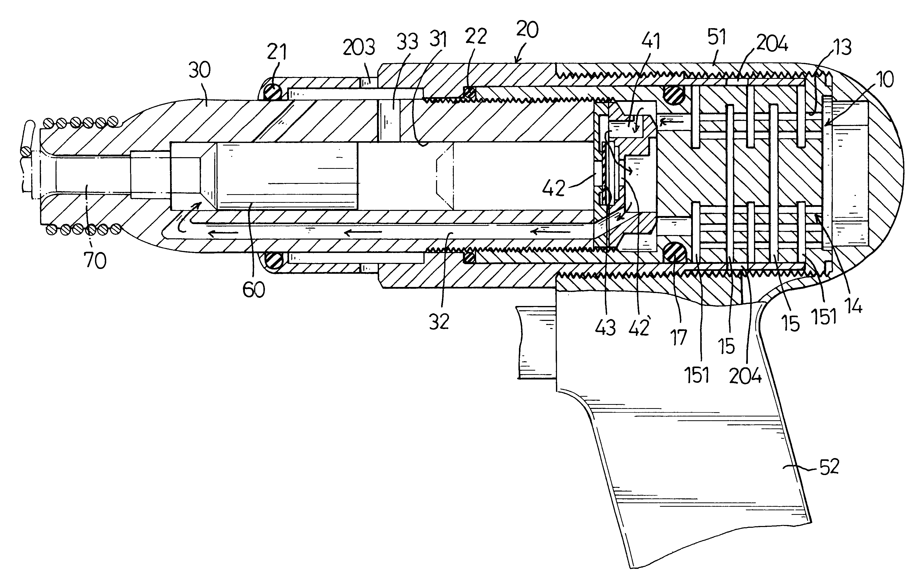 Damping apparatus for reciprocating pneumatic tools