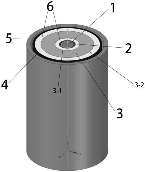 Preparation method of efficient explosive composite pipe rod based on water pressure