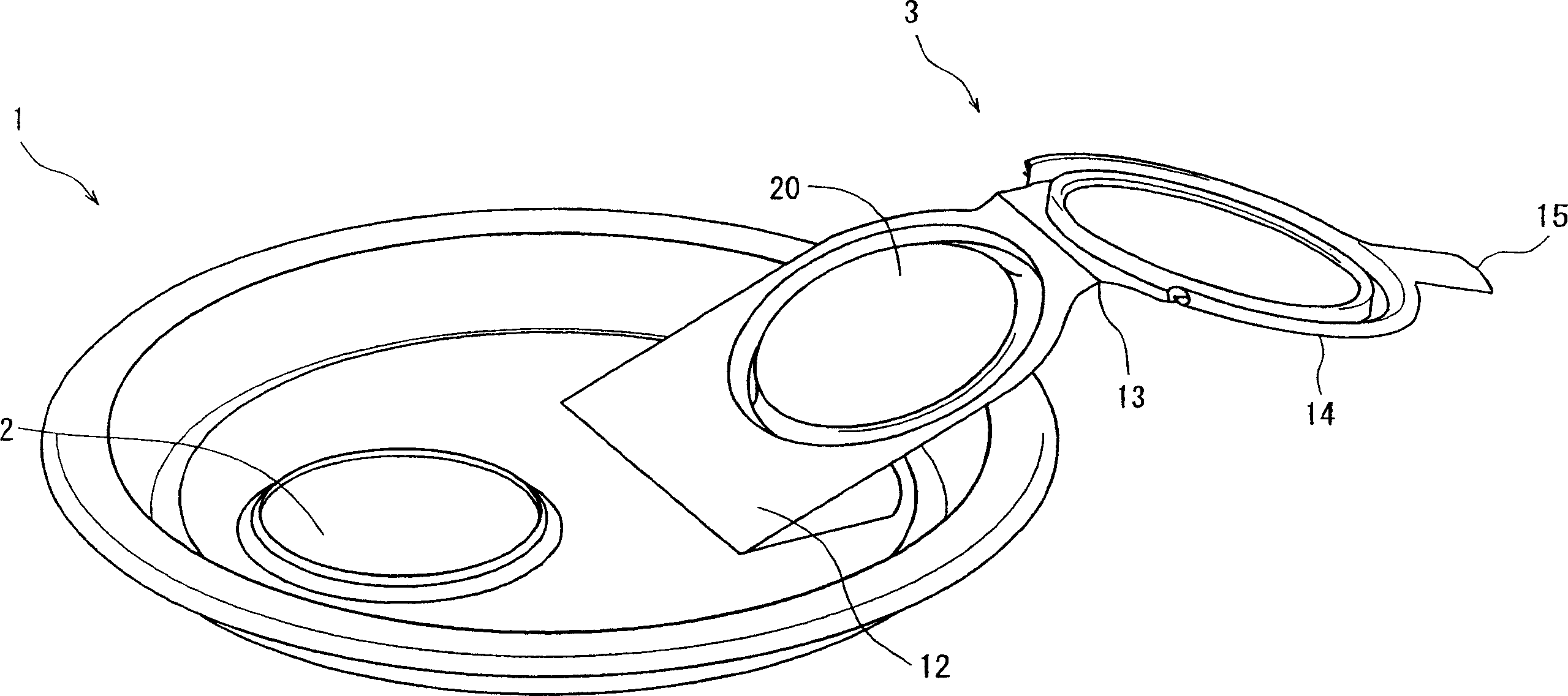 Easily openable container lid with resealability and method of producing the same