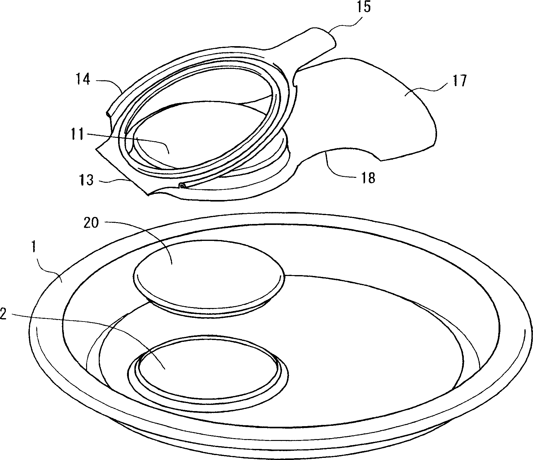 Easily openable container lid with resealability and method of producing the same