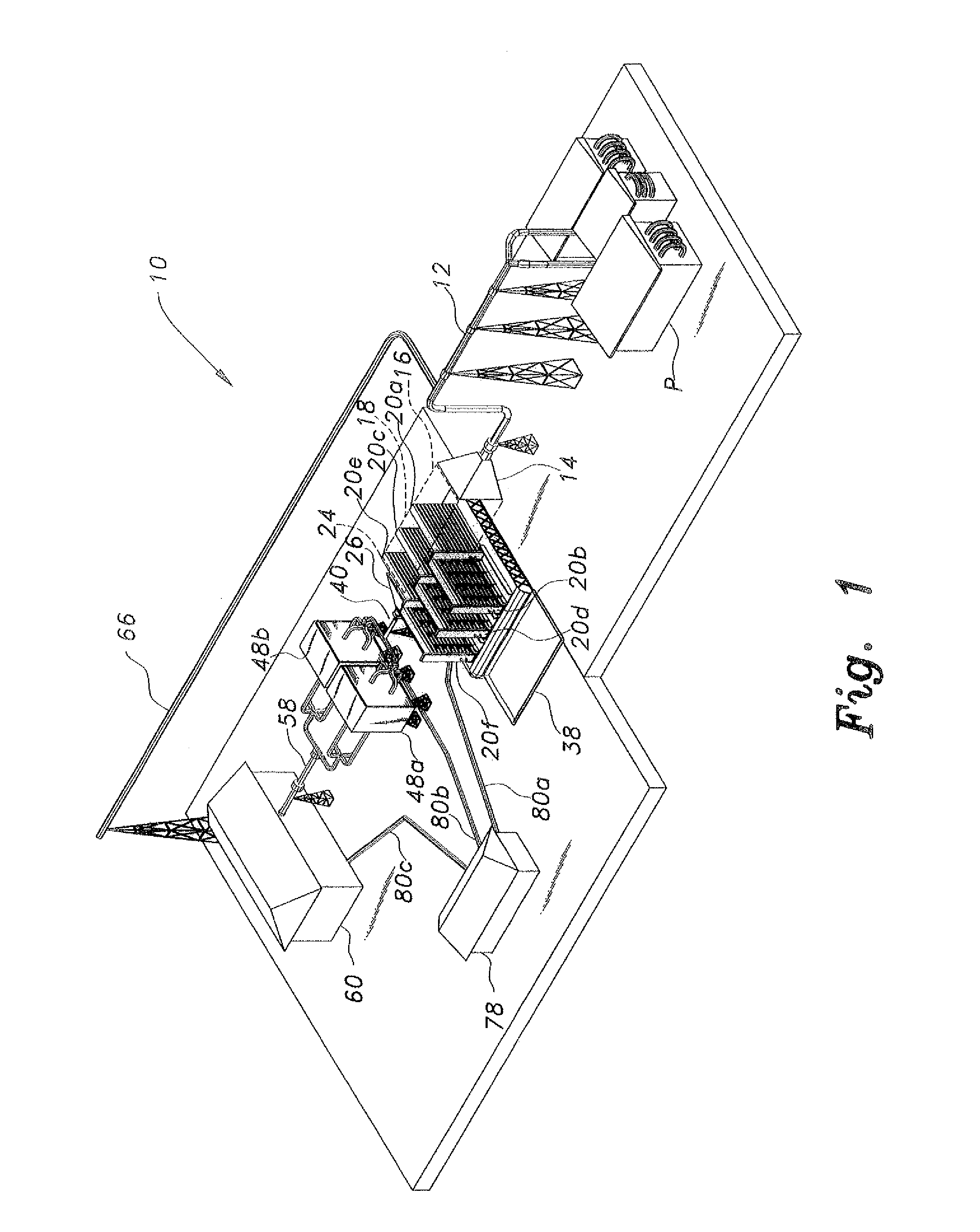 System for decontaminating industrial output gases