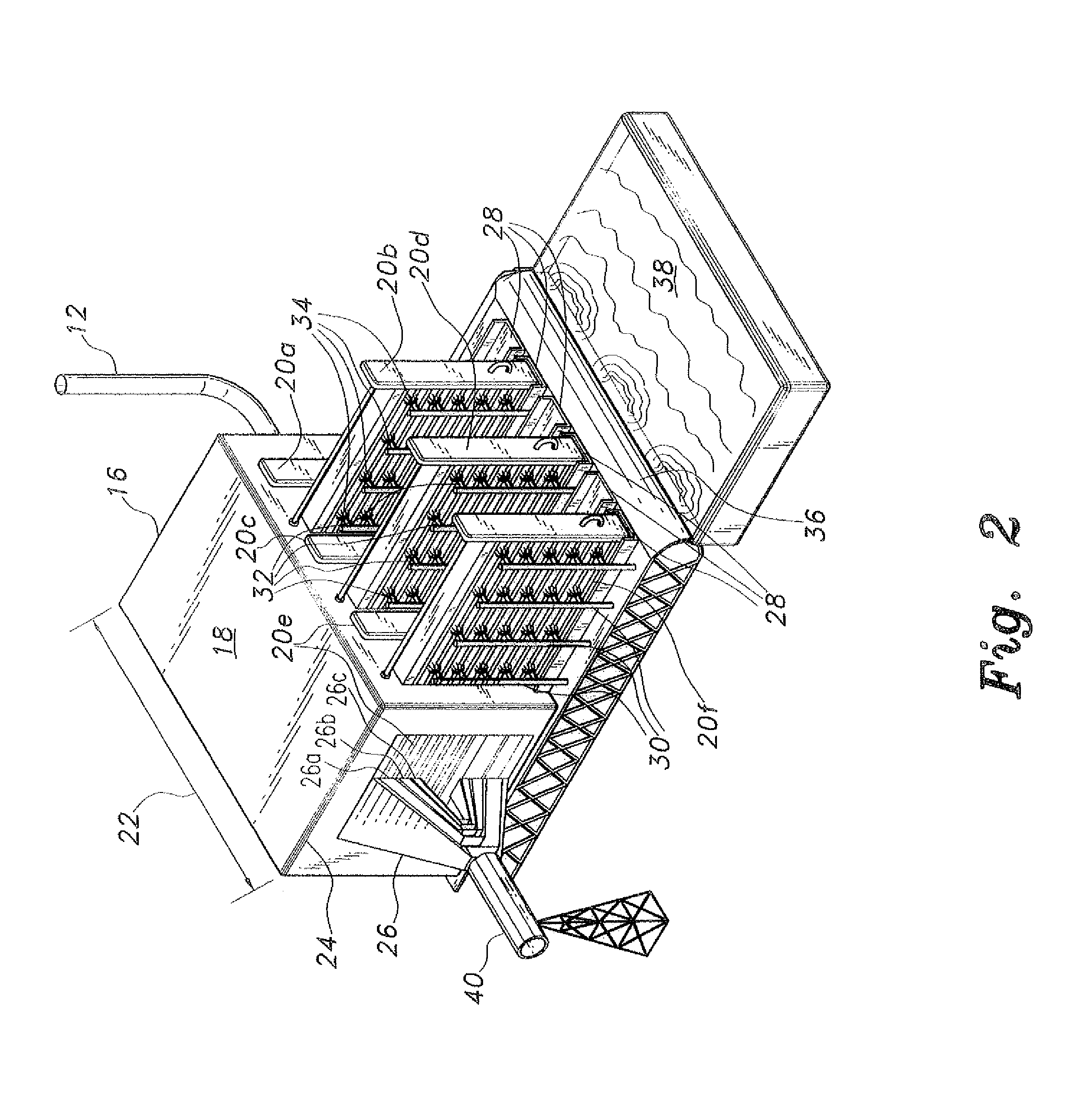 System for decontaminating industrial output gases