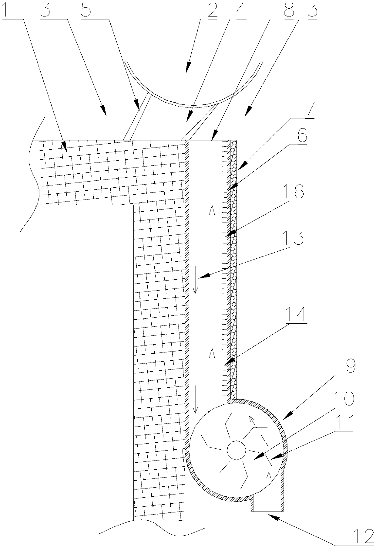 Power generation device attached to exterior wall of building