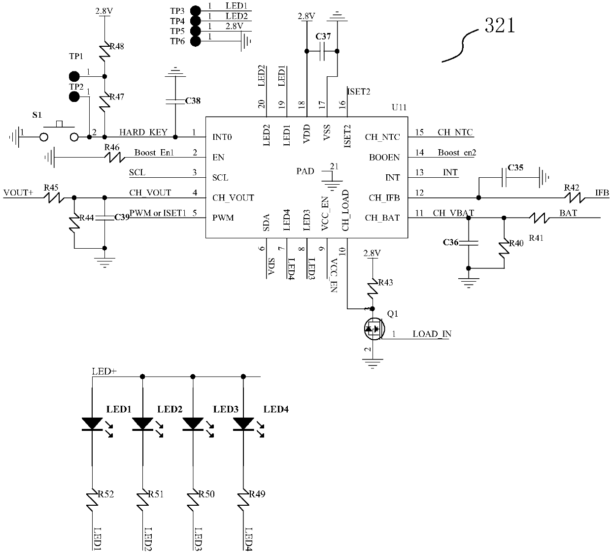 Charging method, circuit and system of mobile power source