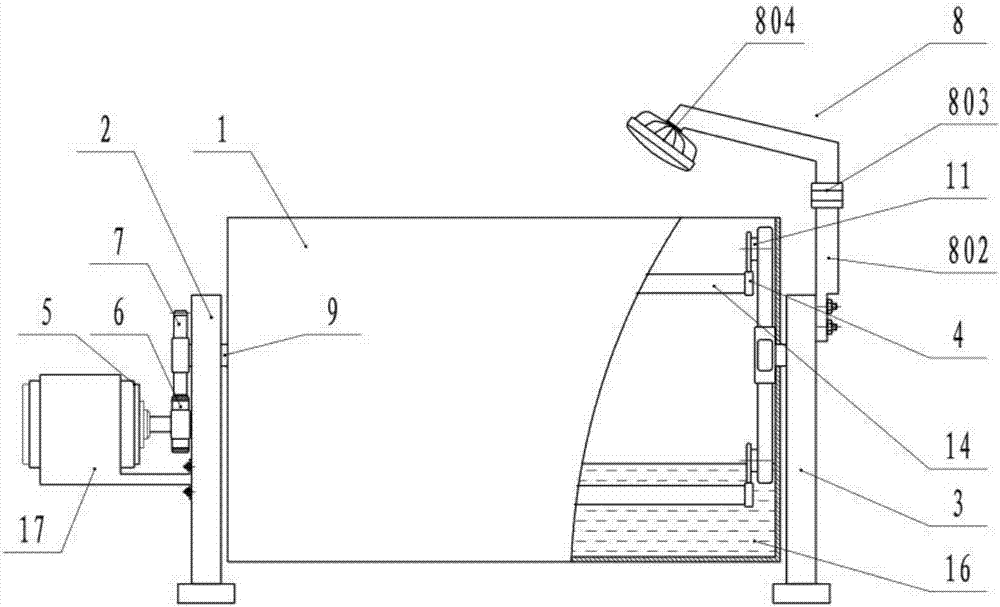 Pipe welding outward galvanization device