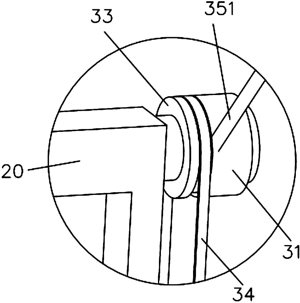 Set up pouring device for inoculation and spheroidization synchronous positioning mechanism