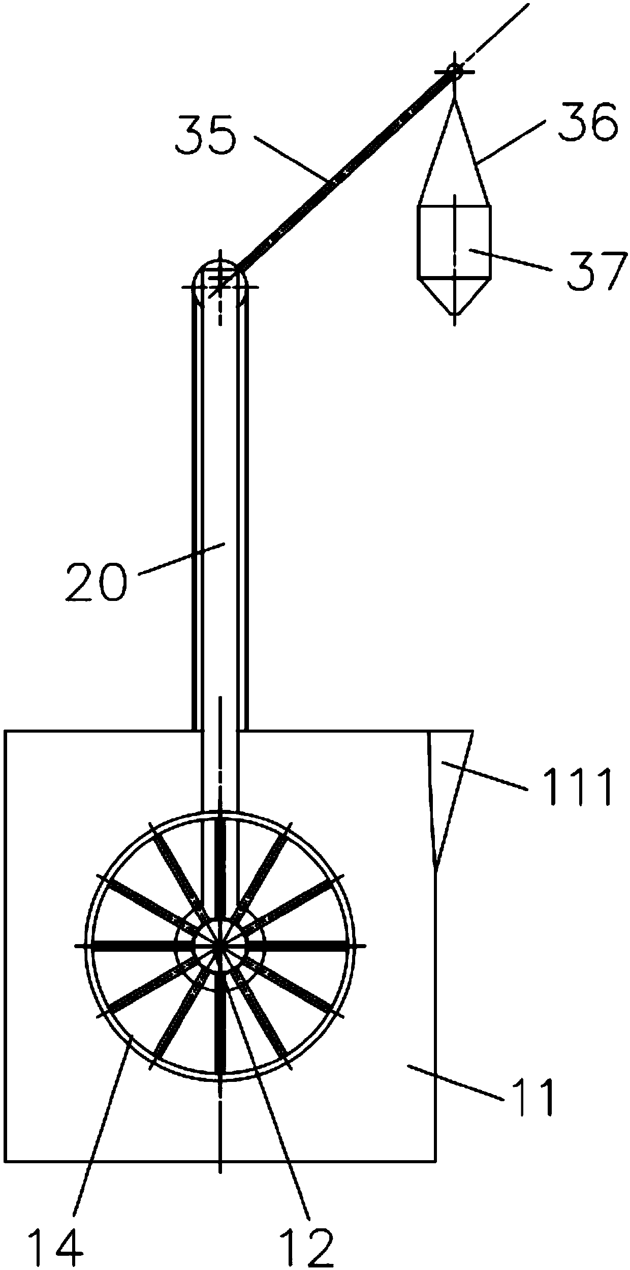 Set up pouring device for inoculation and spheroidization synchronous positioning mechanism