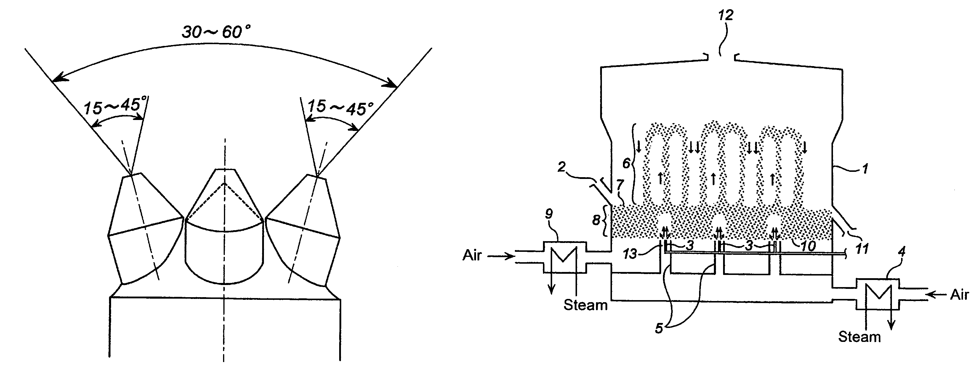 Multi-nozzle for granulation and method for manufacturing granular product