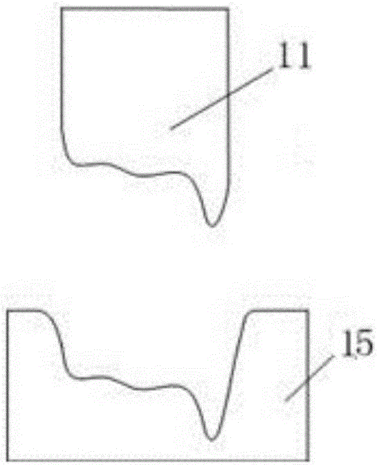 Multi-material electric spark processing electrode and processing method thereof