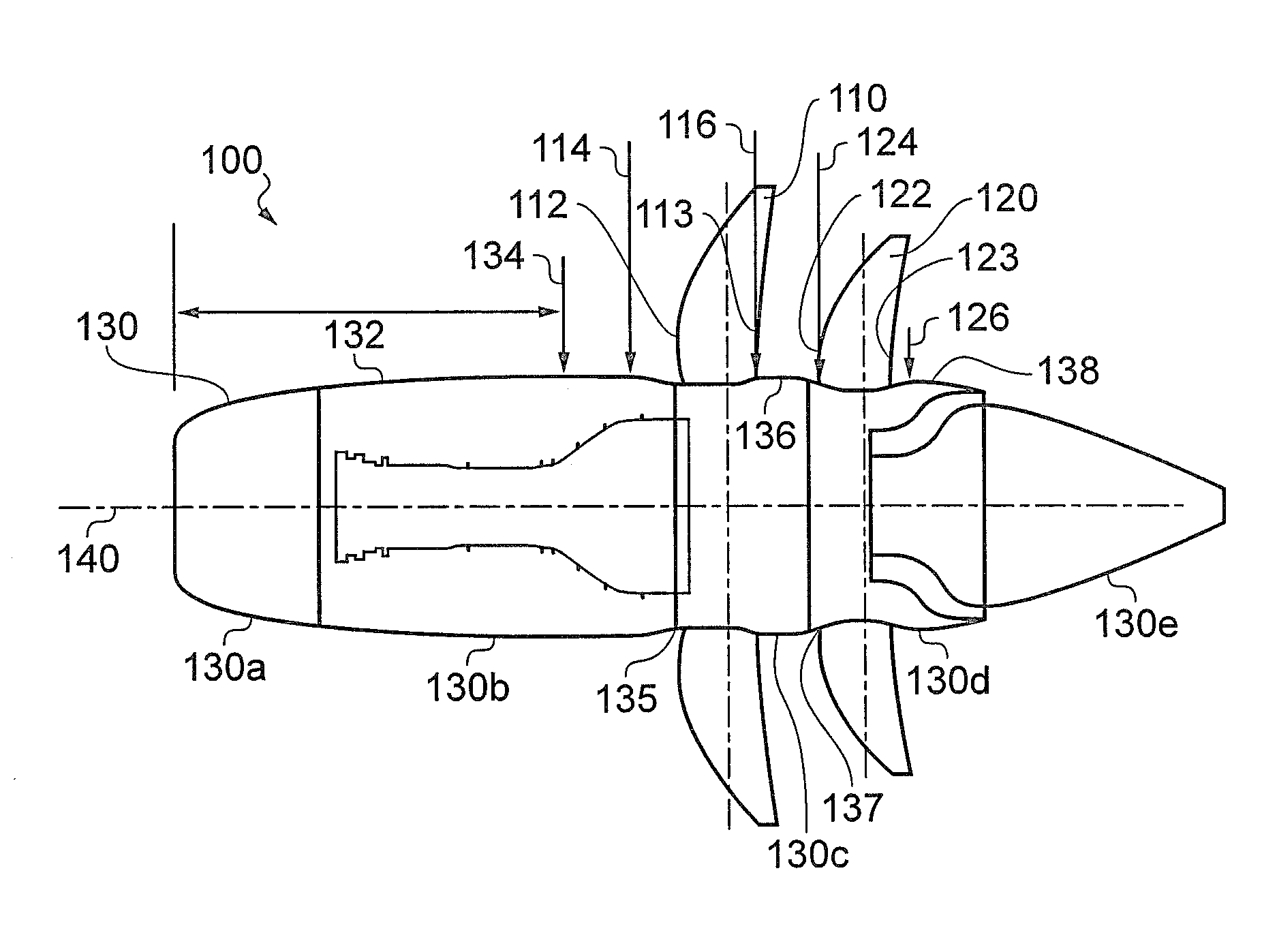 Propfan engine