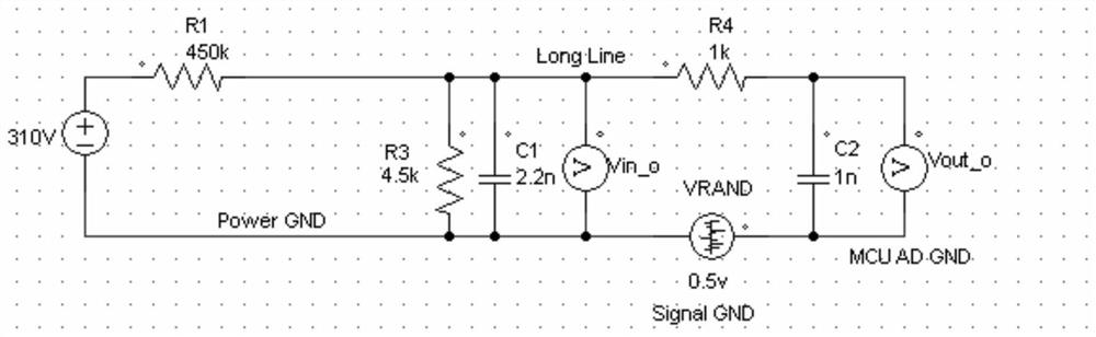 High voltage DC non-isolated voltage sampling circuit