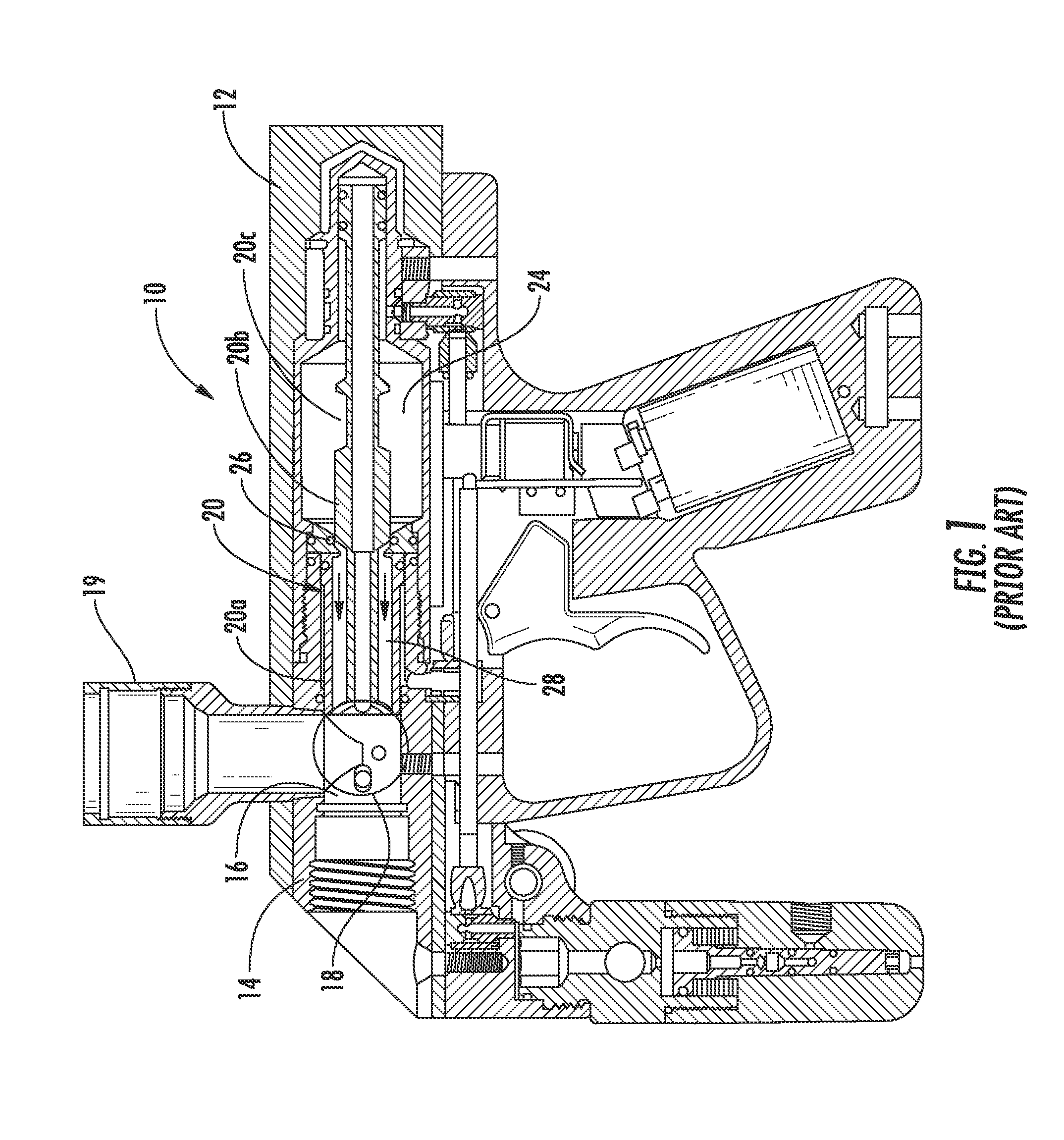 Bolt and valve mechanism that uses less gas