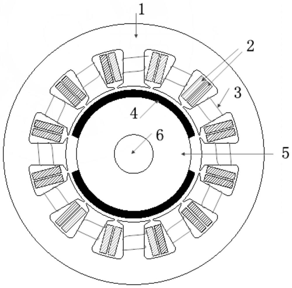 A motor that suppresses high-frequency vibration and noise without an external filter inductor