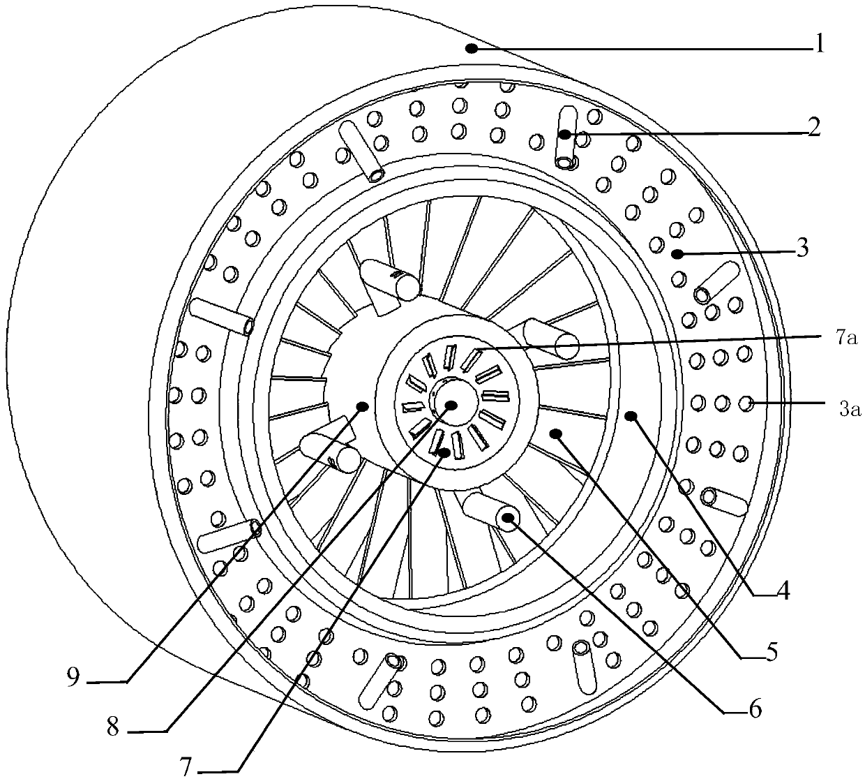 Multistage gas reverse swirl burner