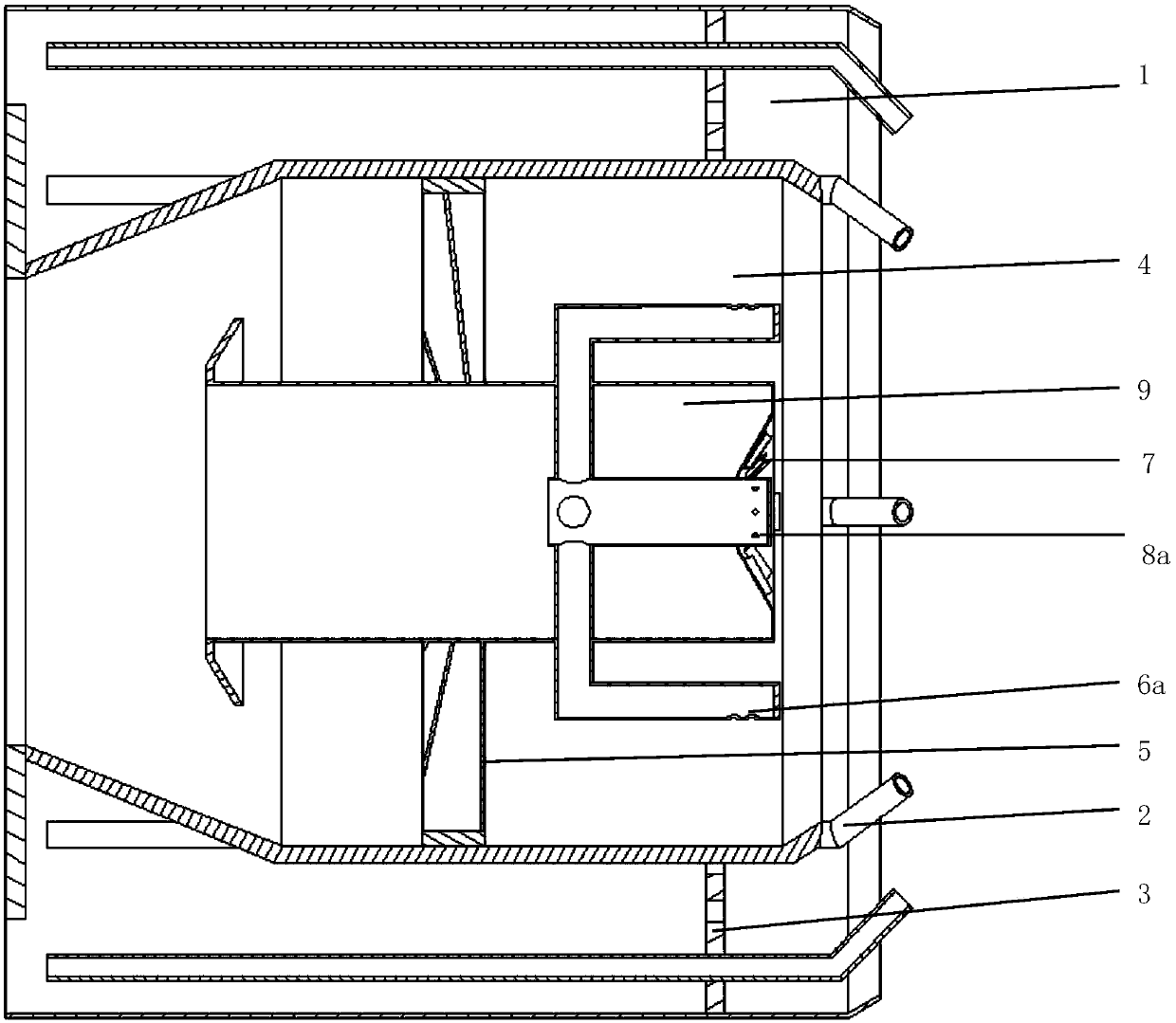 Multistage gas reverse swirl burner