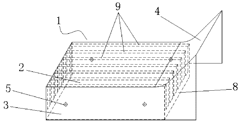 Radiation device with wind scooper