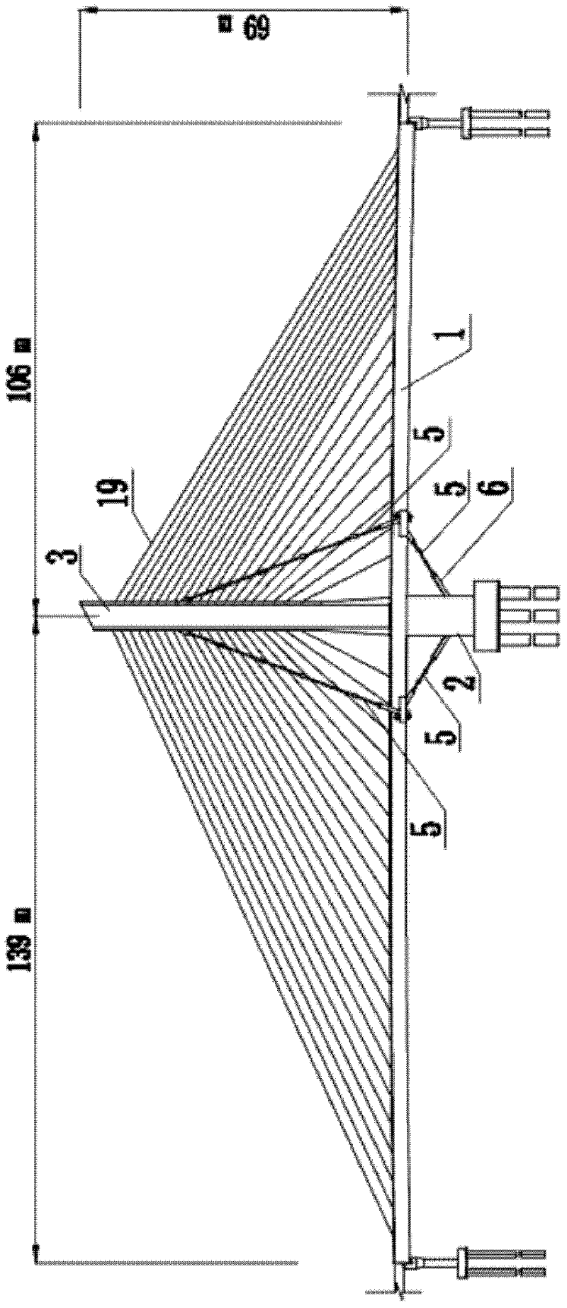 Reinforcement structure of single-cable-plane cable-stayed bridge