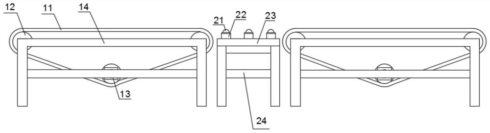 Production line material frame conveying frame