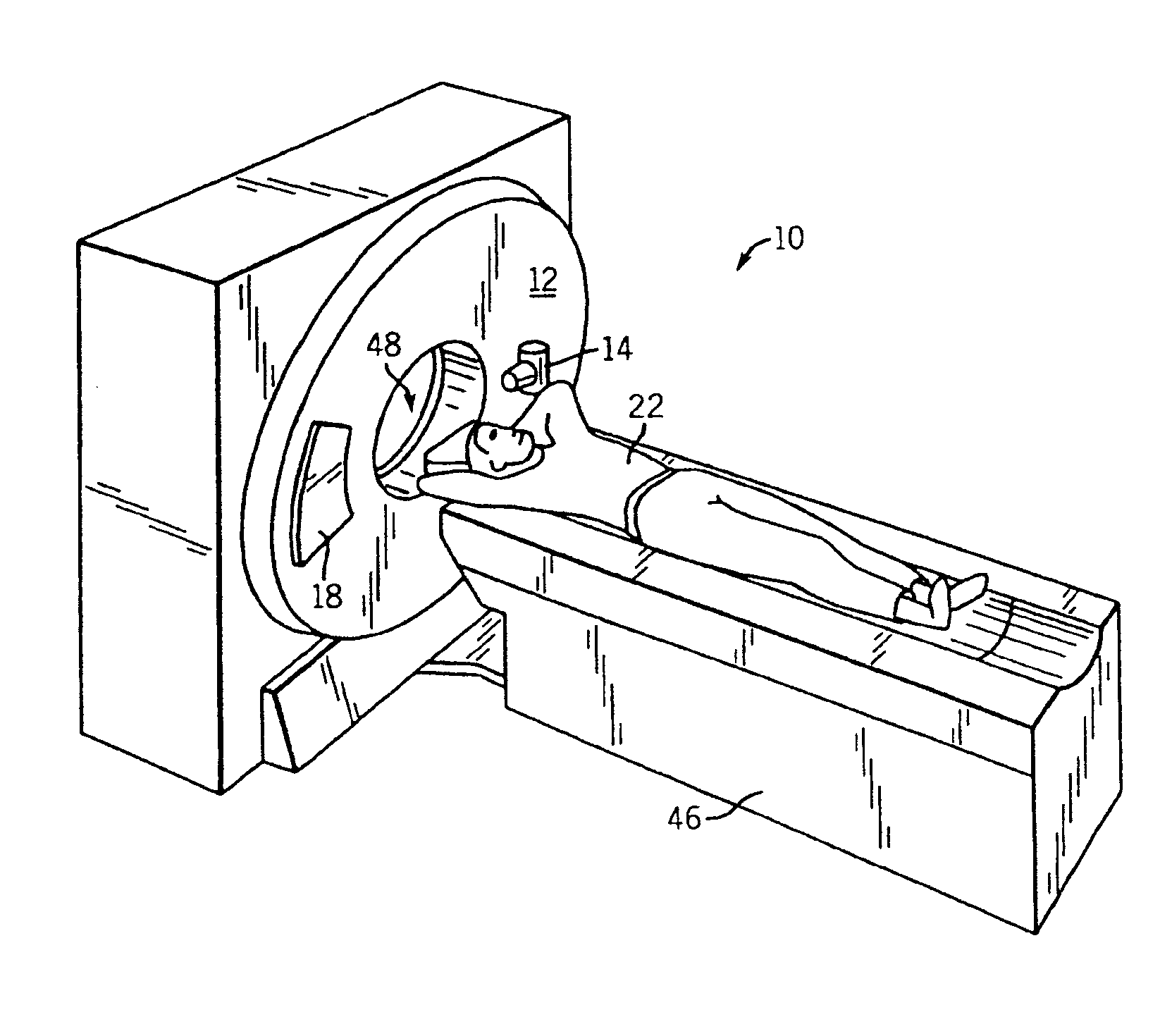 CT detector array having non-pixelated scintillator array