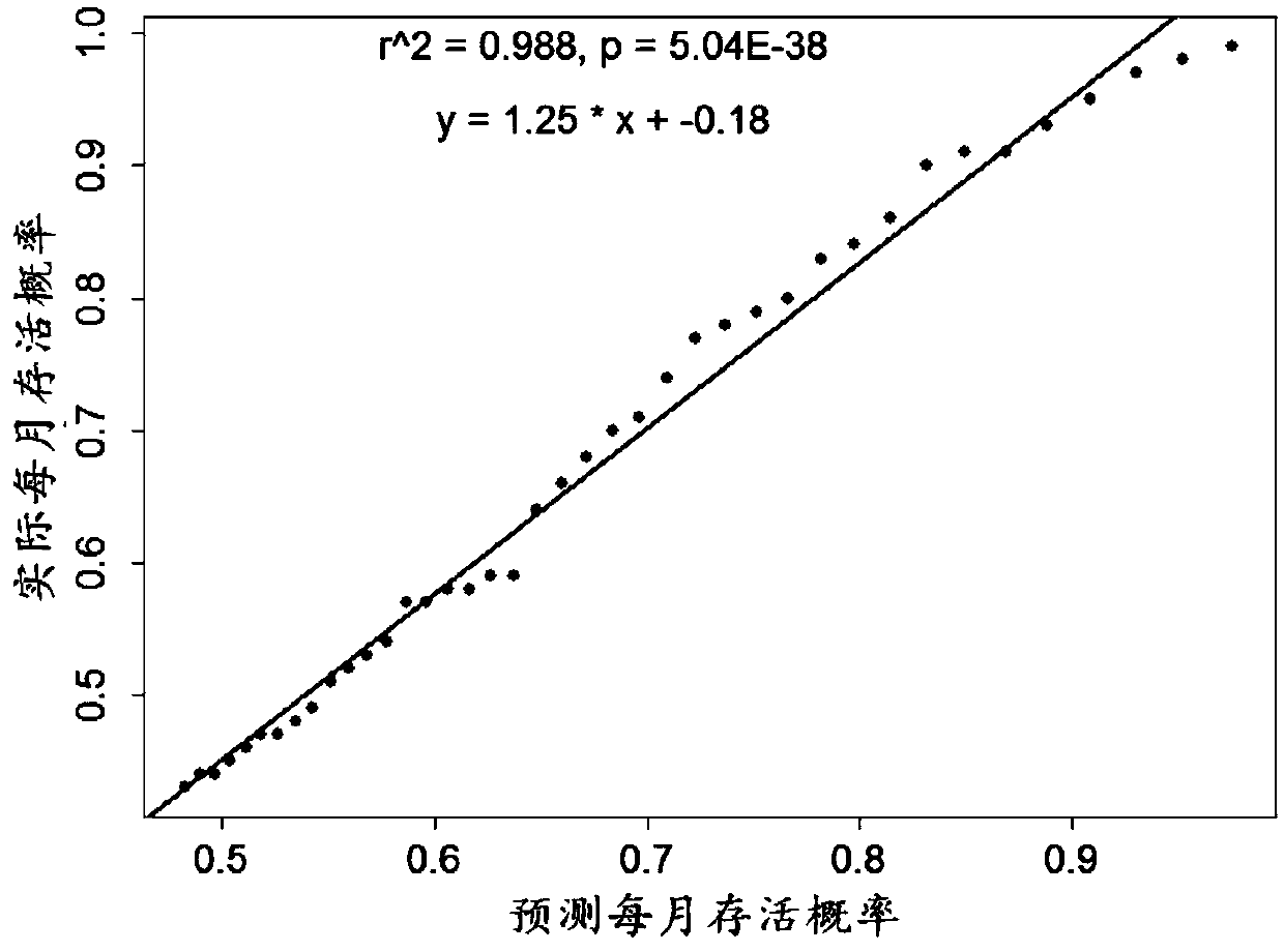 Individual cervical cancer prognosis evaluation method based on poly-gene expression characteristic spectrum