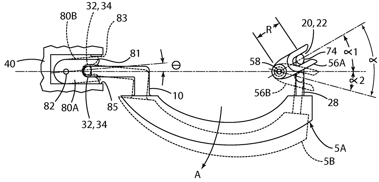 Wobble free exterior handle design