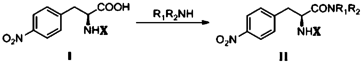 L-p-nitrophenylalanine amide dipeptide derivative and its preparation method and application