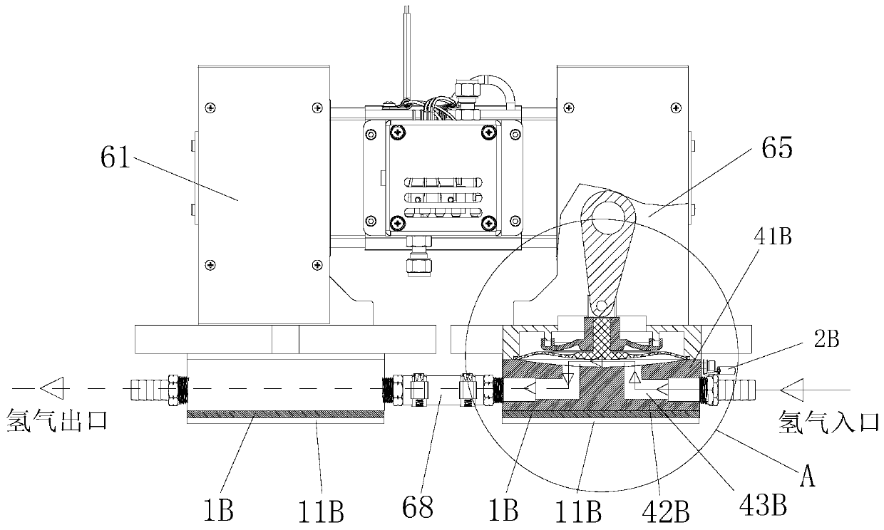 Fuel cell hydrogen circulation device and fuel cell applied thereby