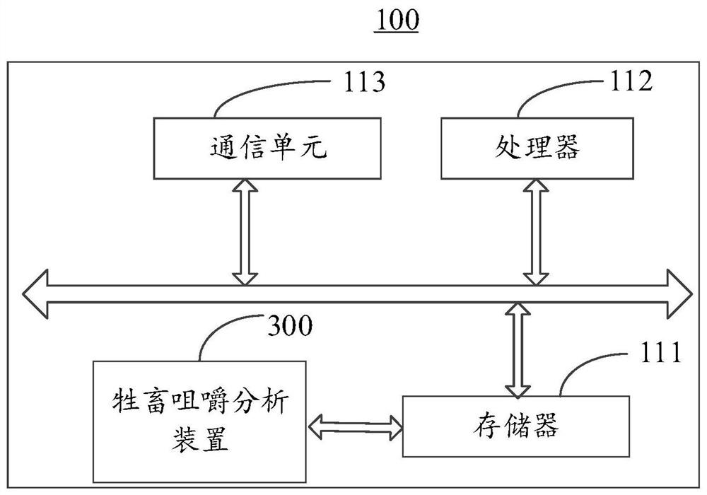 Livestock chewing analysis method, device and electronic equipment