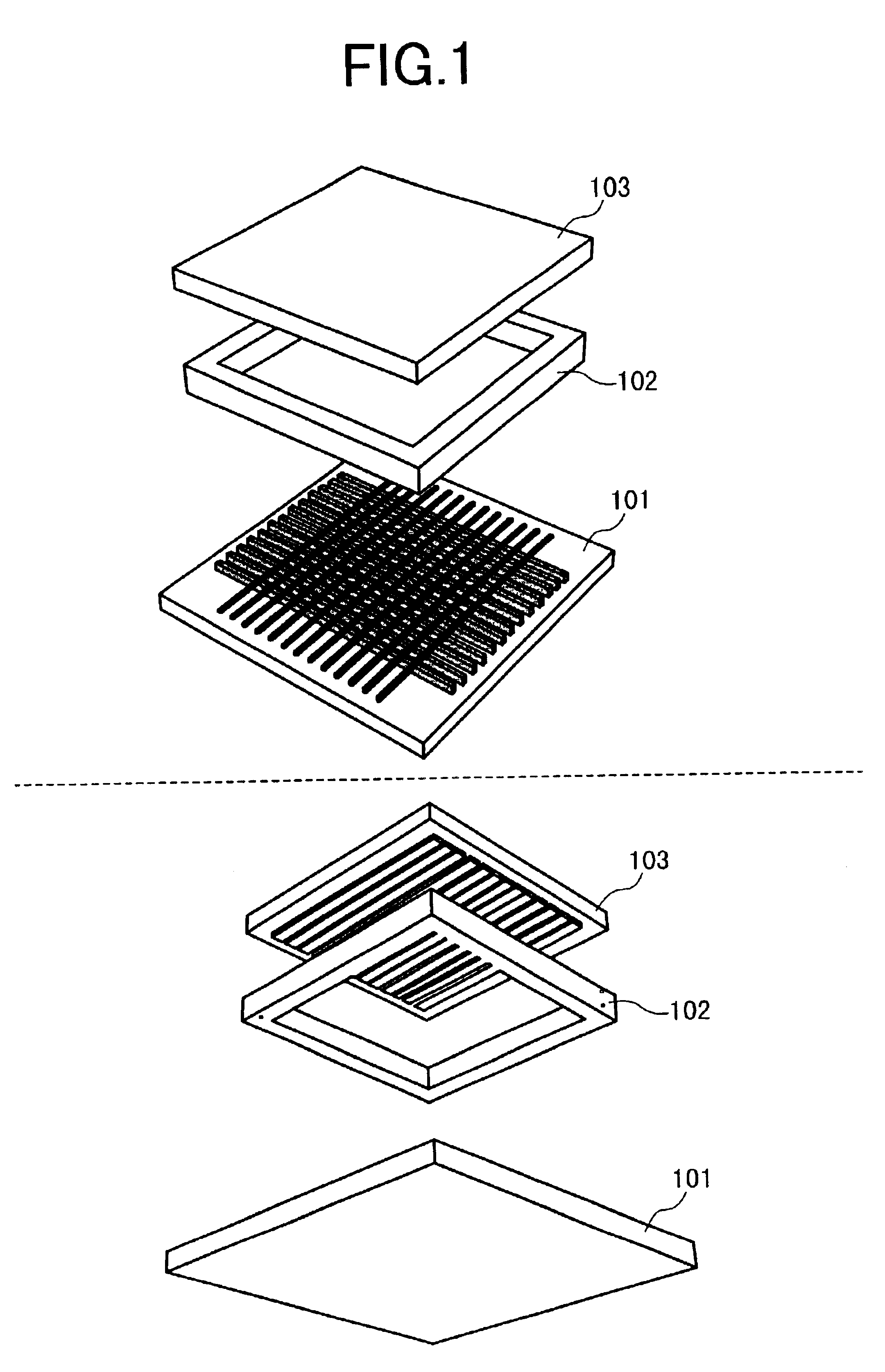 Flat panel display with nanotubes