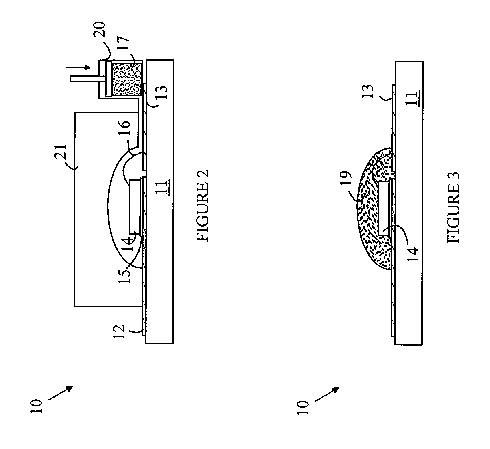 Mold compound with fluorescent material and a light-emitting device made therefrom