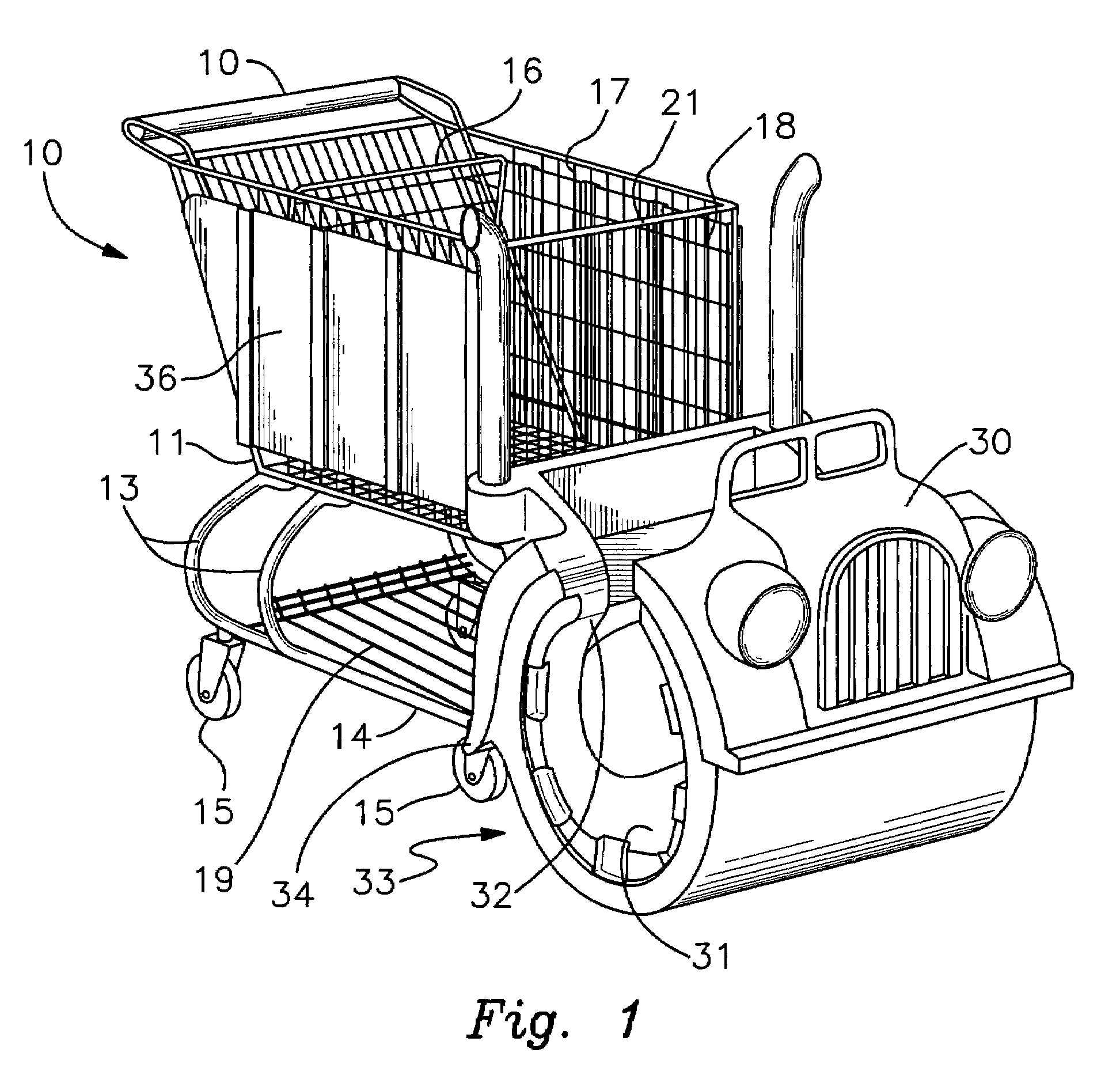 Child carrier attachment for shopping carts