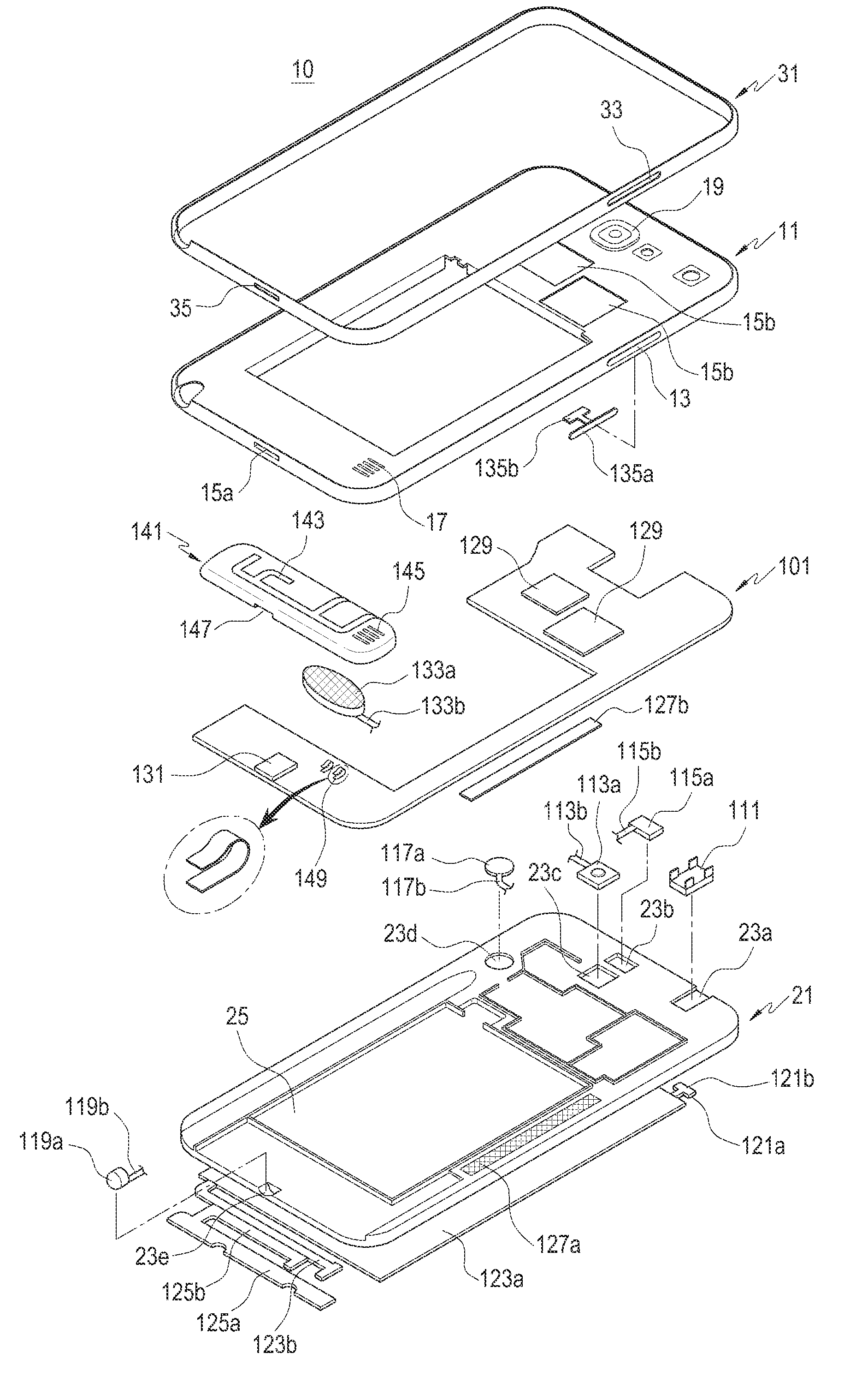 Antenna device for portable terminal