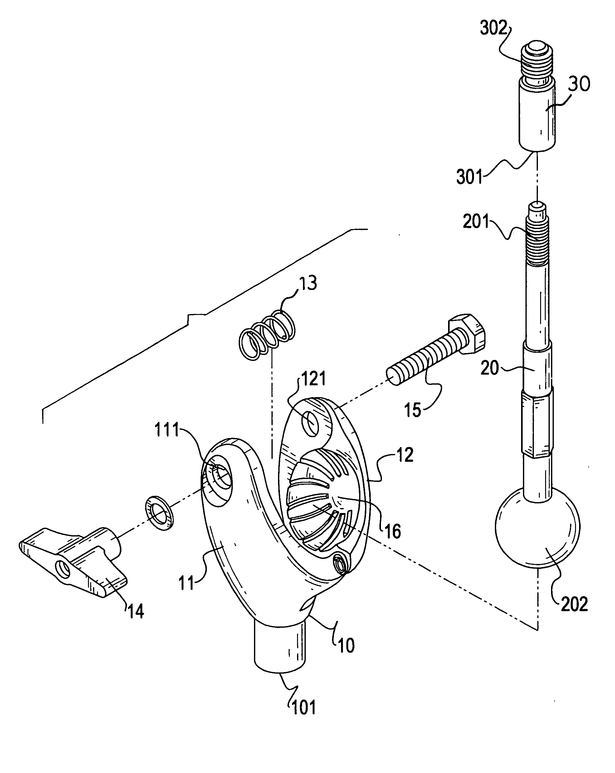 Extension connector for an angle adjustable cymbal stand