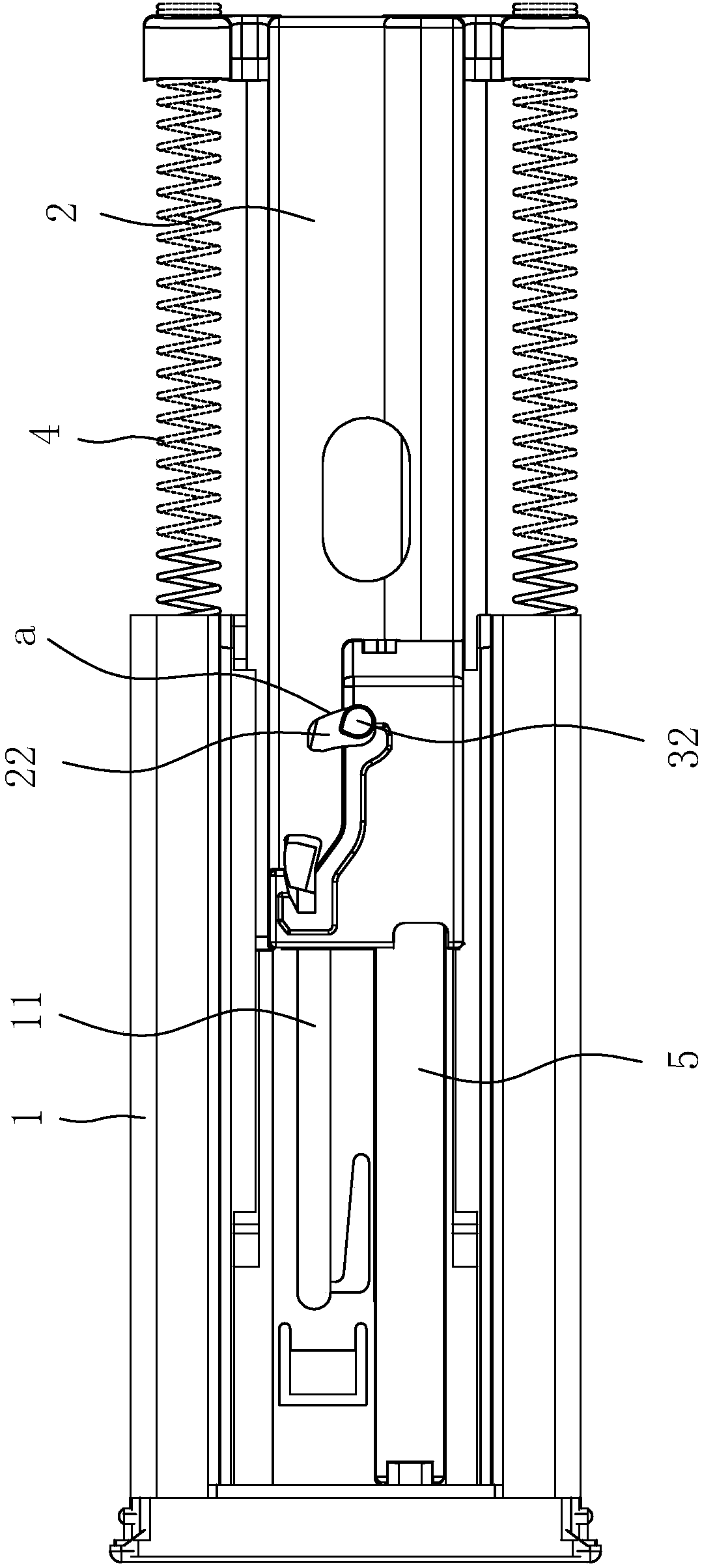 Buffer self-closing device for telescopic slide rail