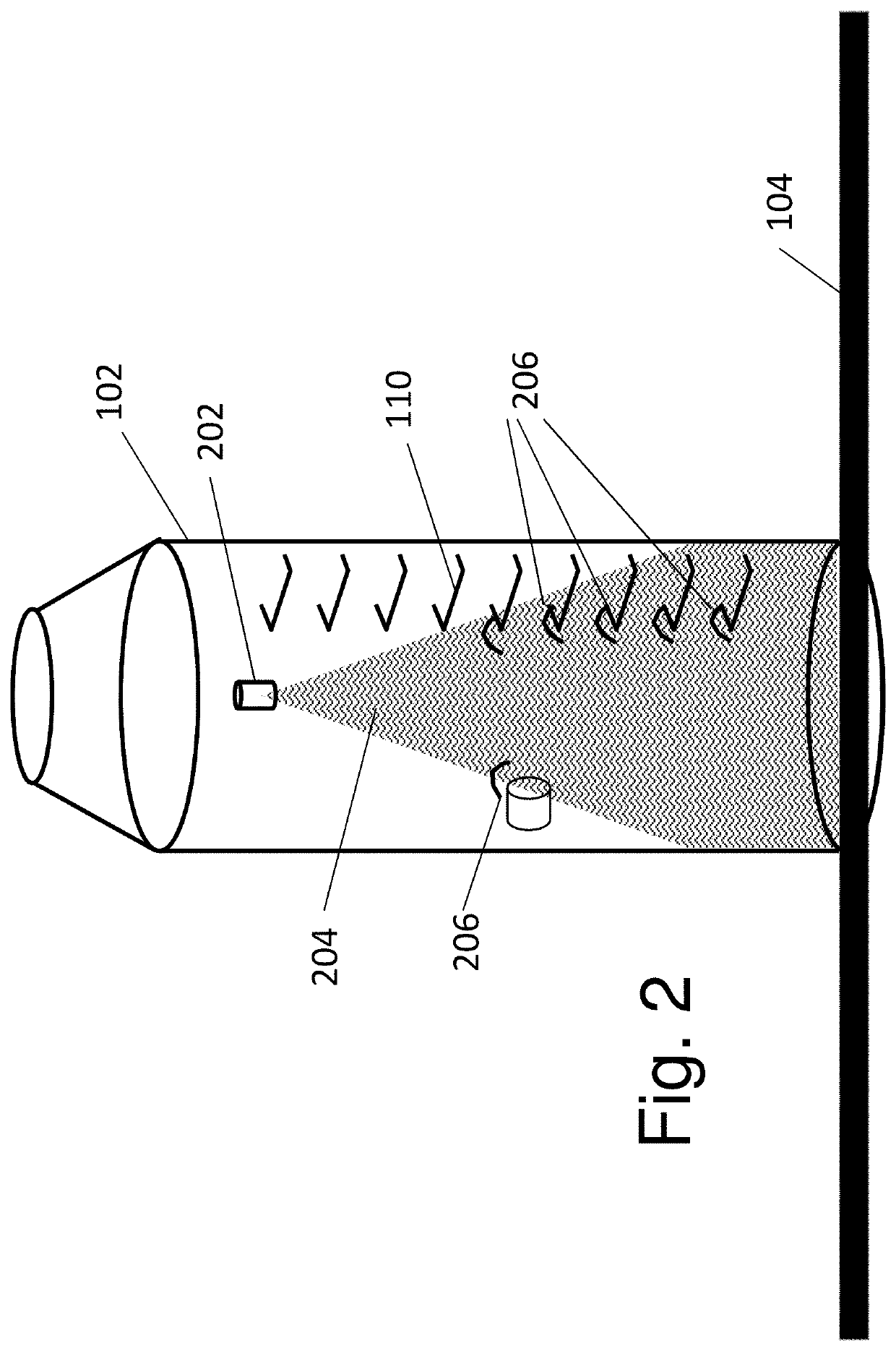 Level sensor with parabolic reflector