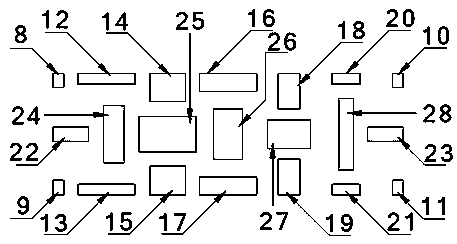 TeraHertz wave polarization beam splitter of periodically staggered rectangular structure