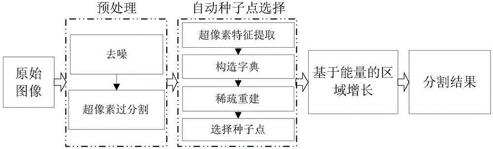 Region growth ultrasound image automation segmentation method based on energy constraint