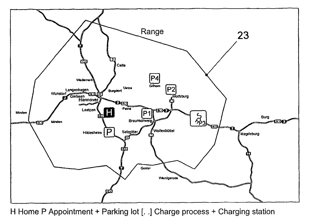 Method and device for carrying out travel route planning for a vehicle