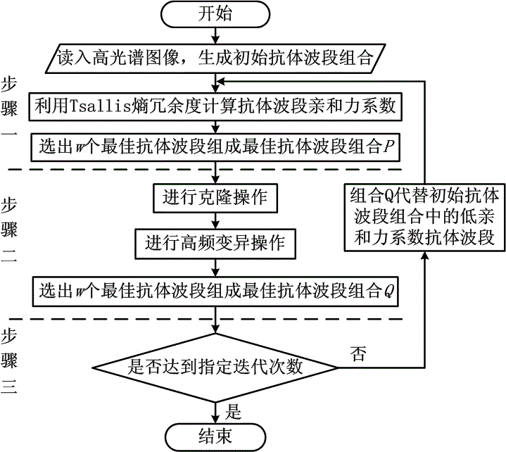 High spectral waveband selection method based on entropy redundancy and clonal selection