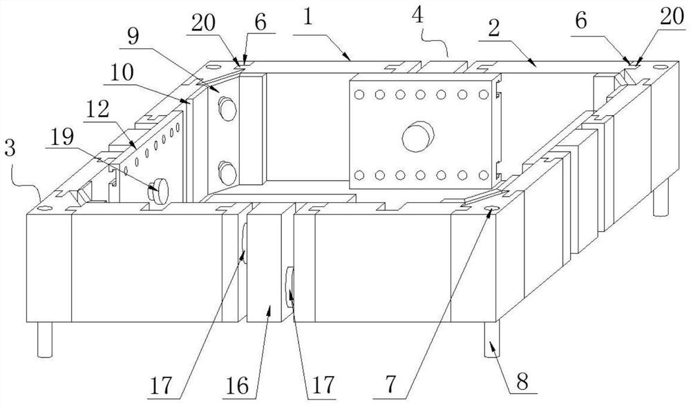 Adjustable splicing type foundation pit inner supporting device