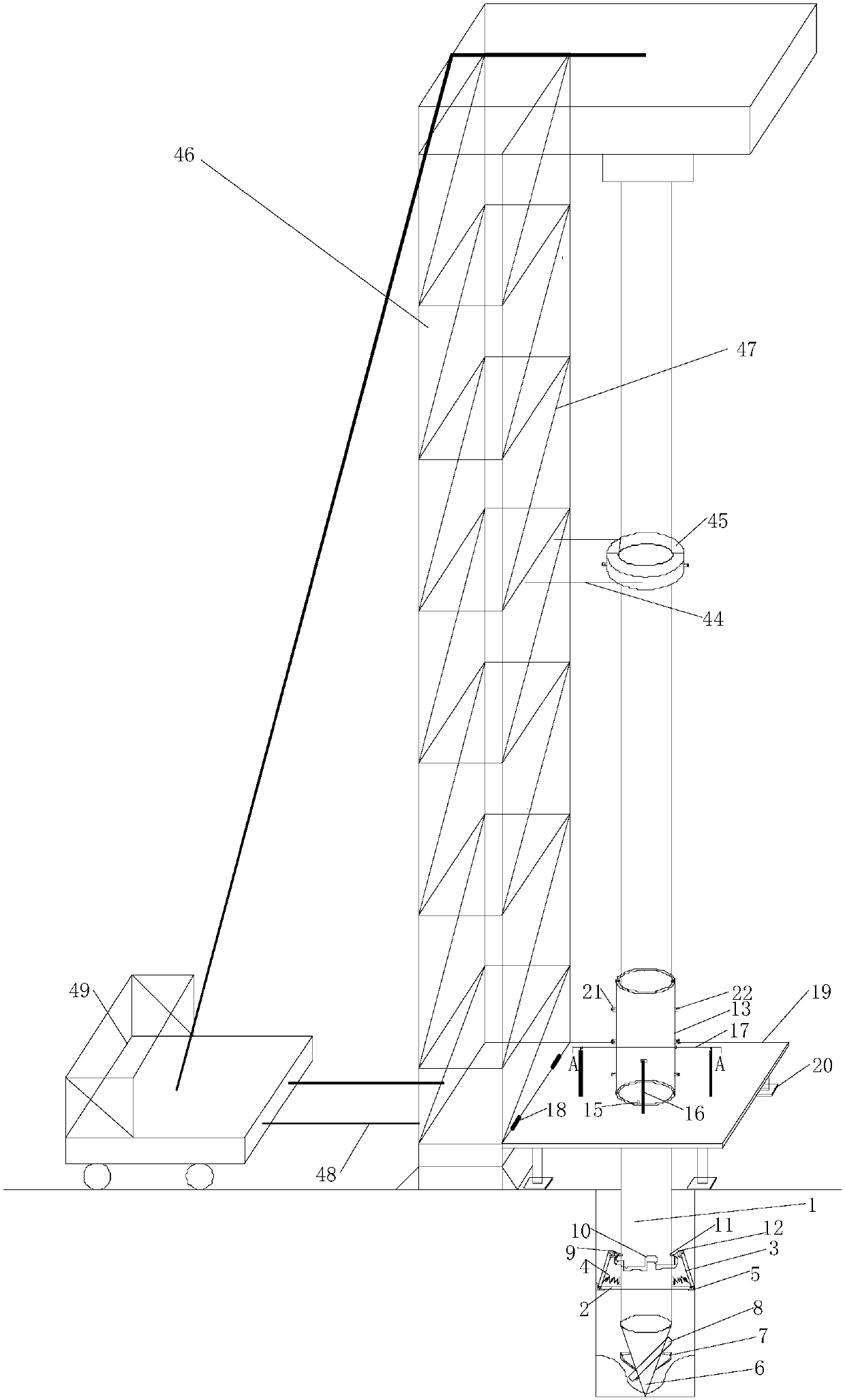 Plain soil compaction pile device and construction method