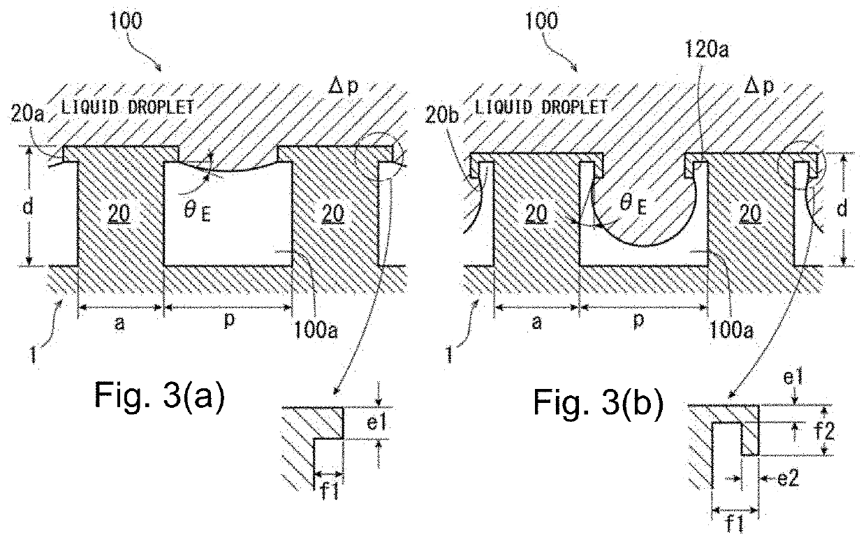 Liquid-repellent plastic molded body and method for producing the same