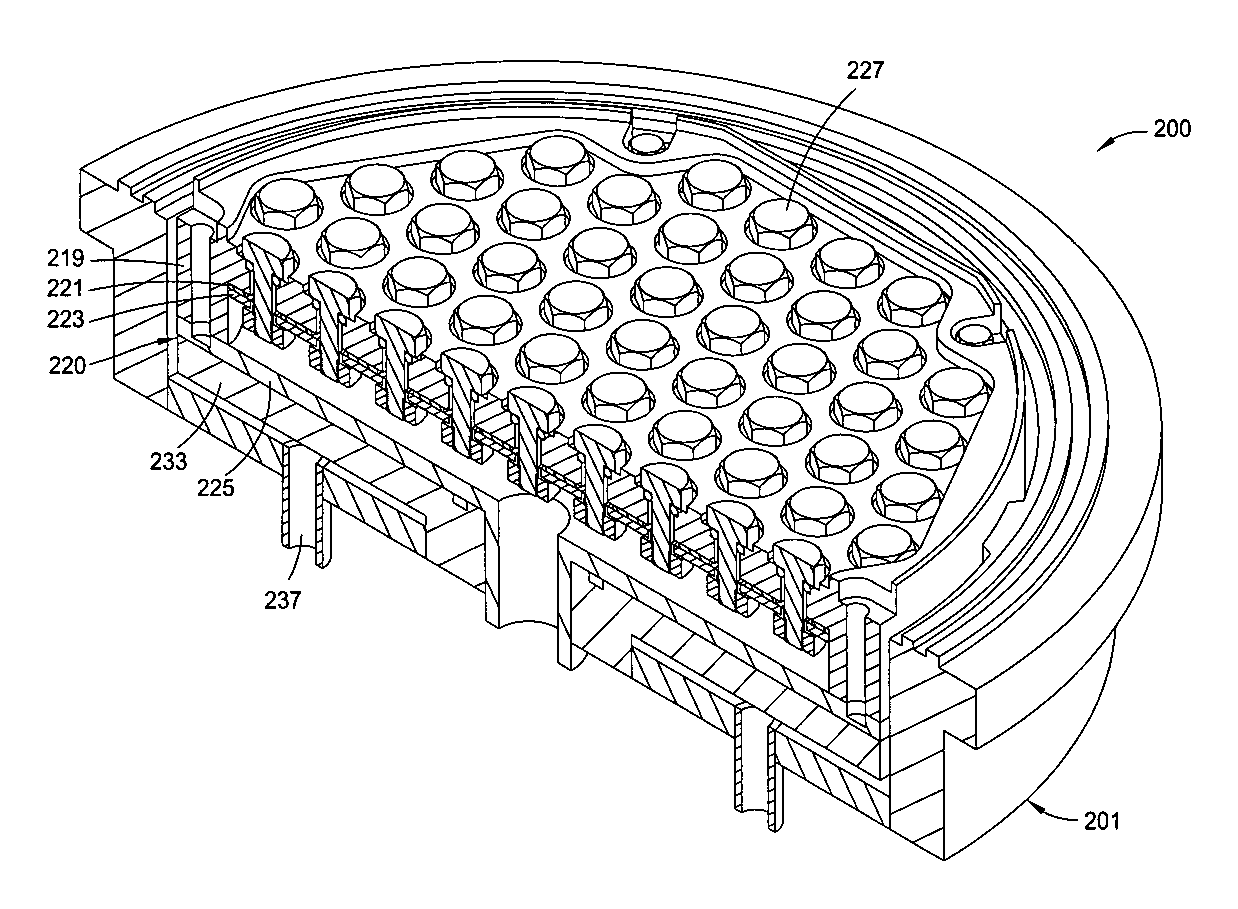 Electroplating apparatus and method based on an array of anodes