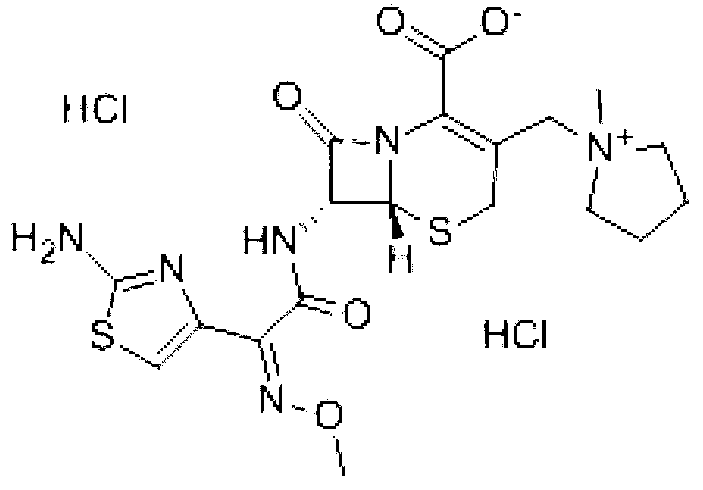 Cefepime dihydrochloride compound as well as preparation method and medicine composition thereof